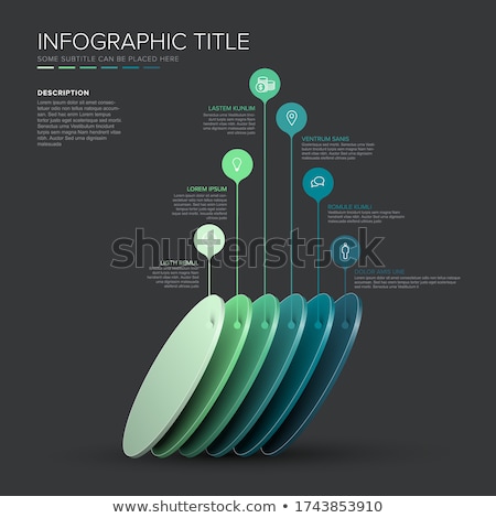 Stok fotoğraf: Vector Infographic Round Diagonal Layers Desks Template