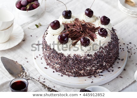 Foto d'archivio: Slice Of Black Forest Cake