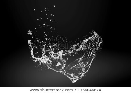 Foto stock: Splash In A Dark Water