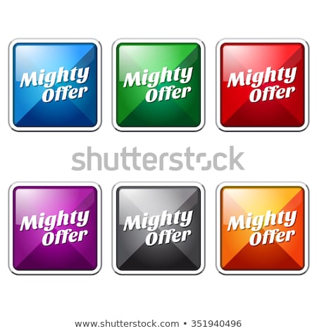 Stock photo: Mighty Offer Red Vector Icon Button