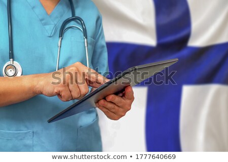 Foto d'archivio: Tablet With Finland Flag