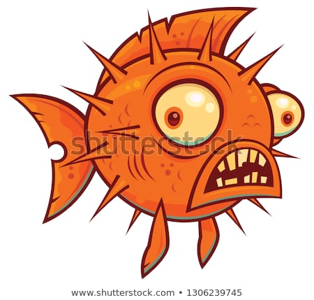 Foto stock: Wacky Cartoon Blowfish