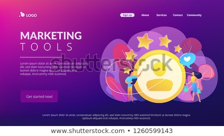 Foto stock: Satisfaction And Loyalty Analysis App Interface Template