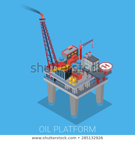 Сток-фото: 3d Helipad Icons Set Vector Illustration