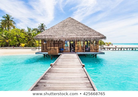 Foto stock: Water Villas Bungalows In The Maldives