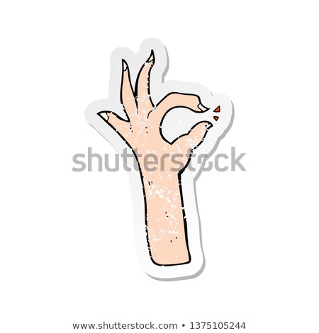 Foto d'archivio: Cartoon Most Excellent Hand Gesture