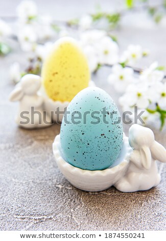 Egg In A Decorative Ceramic Stand Foto stock © almaje