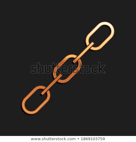 [[stock_photo]]: Secure Link Golden Vector Icon Button