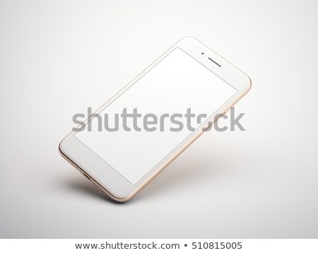 Stockfoto: Black Tablet With Blank Screen 3d Rendering