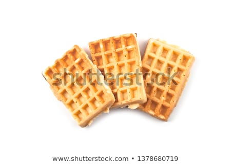 ストックフォト: Belgium Waffers Isolated On White Background