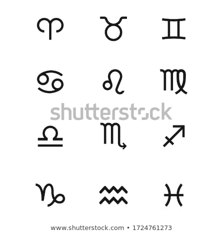 Foto stock: Twelve Astrological Signs Isolated Icon Of Zodiac