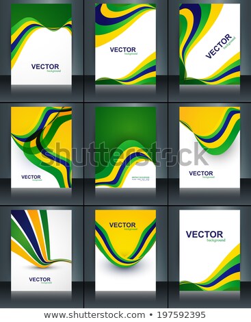 Сток-фото: Abstract Brochure Collection Business Template Wave Reflection B