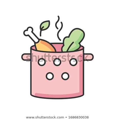 Сток-фото: Colored Icons For Kitchenware