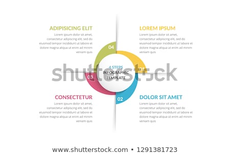 Сток-фото: Circular Options For Infographics With Four Steps