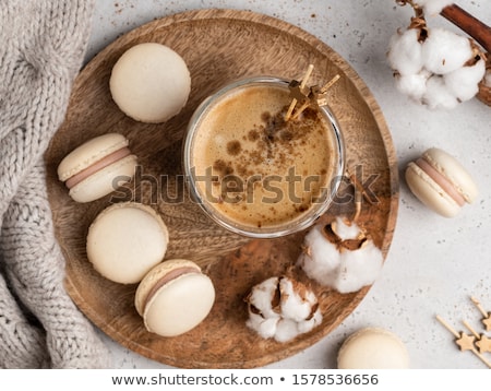 Stock foto: Coffee And Macarons