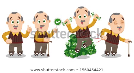 Foto stock: Green Vest Grandfather Money