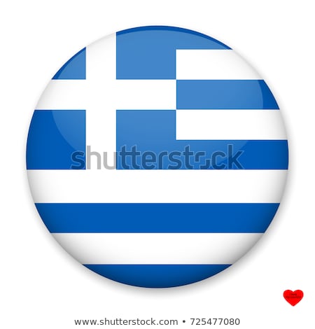Stock fotó: Greece Flag On Round Badge