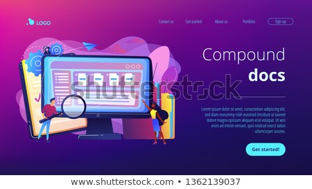 Stock photo: Document Management Soft Concept Landing Page