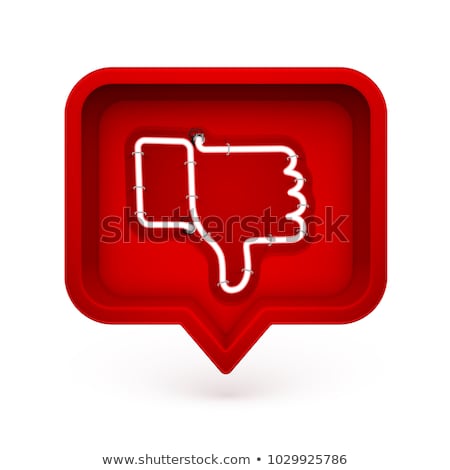 Foto stock: Neon Dislike Sign With Tubes Off In 3d Speech Bubble Vector Il