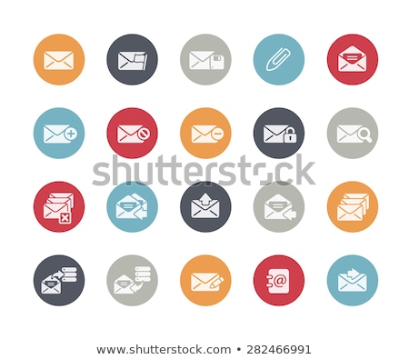 E Mail Icons Black Series Zdjęcia stock © Palsur