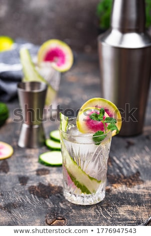 [[stock_photo]]: Cocktail With Cucumber And Radish