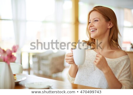 Stock photo: Beautiful Woman With A Cup Of Coffee