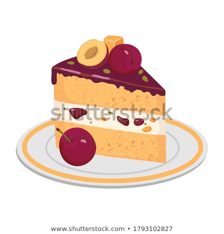Foto stock: Piece Of Cake On A Plate