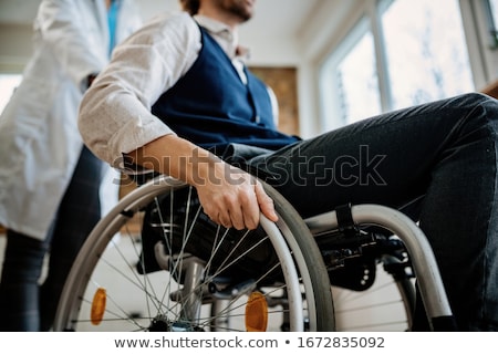 Foto stock: Disabled Man In A Wheelchair
