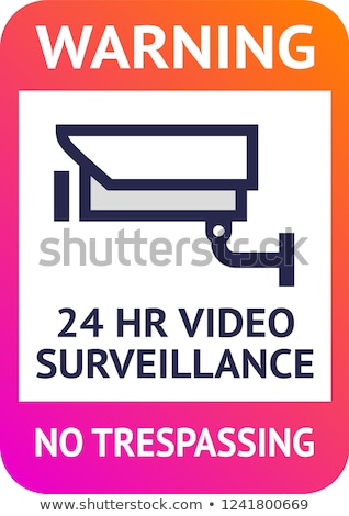 ストックフォト: Video Surveillance 24hr Cctv Poster For Print