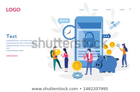 Stock foto: People Analyst Manager Bitcoin Start Up Poster Vector