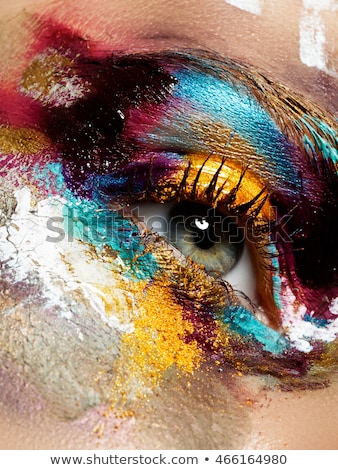Сток-фото: Beauty Cosmetics Magic Eyes Look With Bright Creative Makeup Close Up View Of Female Eye With Br