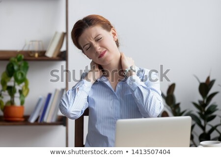 Foto stock: Closeup Of A Businesswoman With Neckache