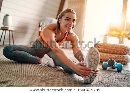 Stock photo: A Woman Doing Fitness