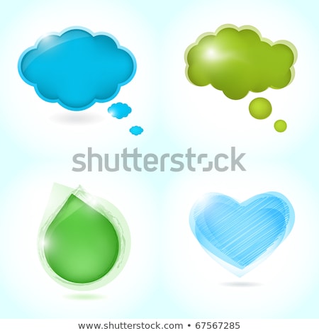 Cartoon Rain Cloud With Thought Bubble Stockfoto © mcherevan