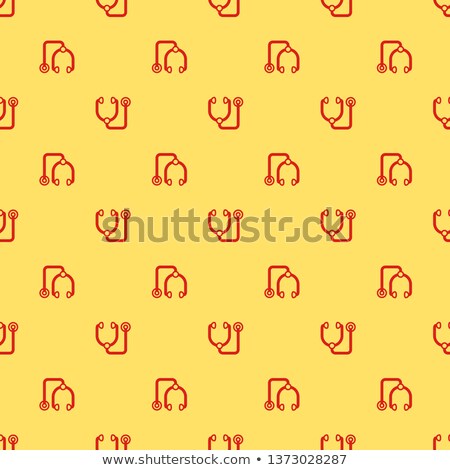 Stock fotó: Stethoscope Yellow Vector Icon Design