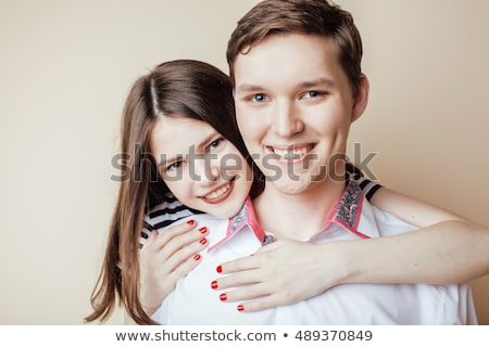 Foto stock: Areja · adolescente, · en, · estudio