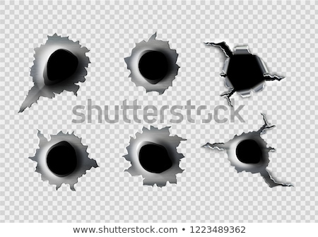 Stockfoto: Bullet Hole Or Rip Through Background