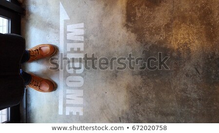 Foto stock: Inscription At The Entrance To The Barber Shop