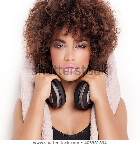 Foto stock: Gorgeous Young Female Dj