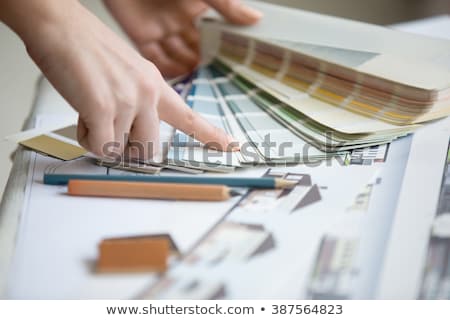 Foto stock: Color Samples Colour Chart Swatch Sample Graphic Designer Bei