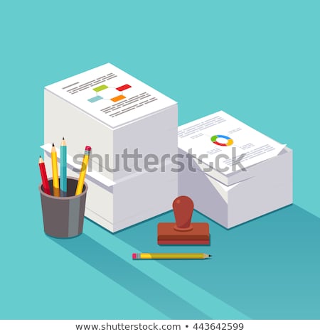 Stockfoto: Paper Tax Filing Vector Concept Metaphors