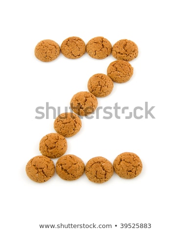 Stock fotó: Ginger Nuts Pepernoten In The Shape Of Letter Z