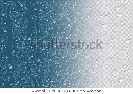 Stock photo: Natural Water Drops On Glass