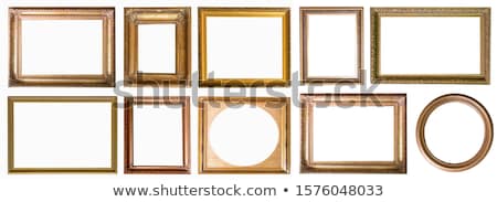 Stockfoto: Gilded Wooden Frames For Pictures On Background