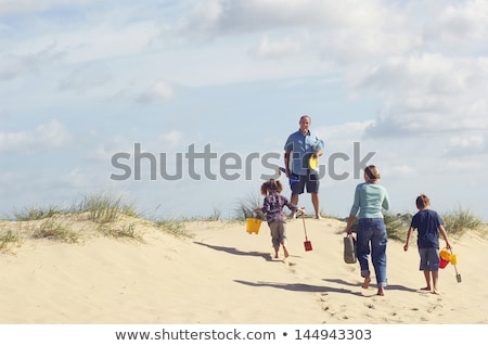 Stock fotó: Family Picnic On The Dunes