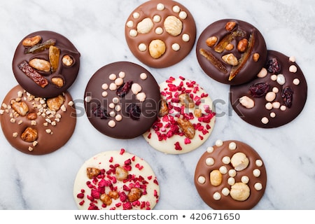 Сток-фото: Luxury Handmade Chocolate Mediants Cookies Bites Traditional French Christmas Dessert