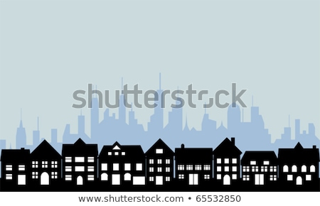 Silhouette vue sur la ville [[stock_photo]] © SoleilC