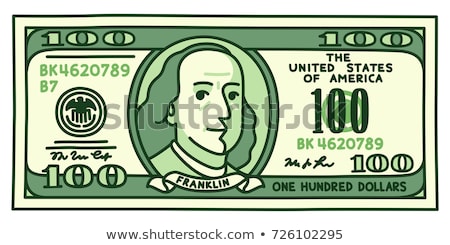 Stock foto: Hundred Dollars Vector Illustration Fake 100 Bucks Bill With Comic Benjamin American Money - Wealt