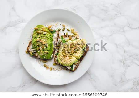 Foto stock: Healthy Avocado Toasts For Lunch