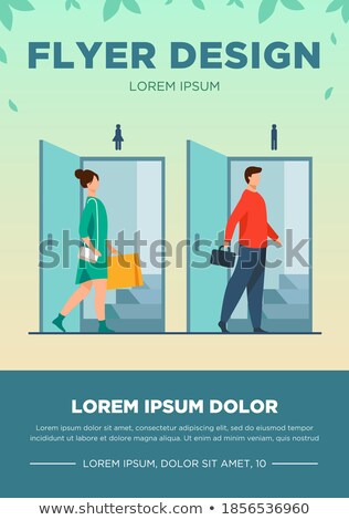 Stockfoto: Public Restroomsconcept Landing Page